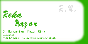 reka mazor business card